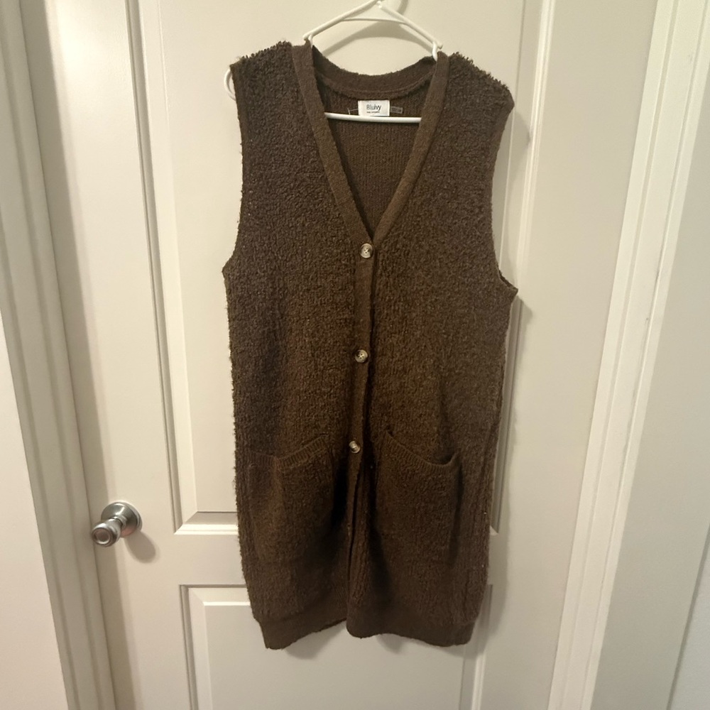 Bluivy Chocolate Cardigan Vest